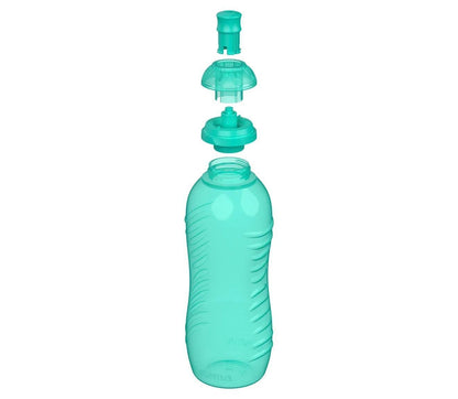 (Pack of 3) Sistema Twist 'n' Sip Squeeze Sports Water Bottles Leakproof BPA-Free 460ml (Copy)